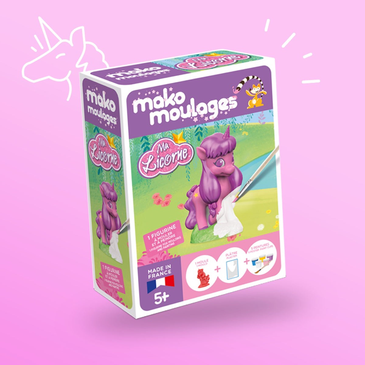 Kit de moulage Ma Licorne en boîte unitaire — mako moulages — Licorne Étoile — packshot | Appart 17 Bruxelles