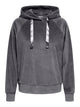 JDYVIDA Sweat à capuche en velours — Gris foncé chiné