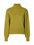 SLWELLIE Pull col roulé en laine et coton bio — Avocado Oil