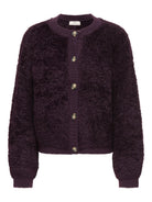 JDYEIRA Cardigan court en maille bouclette boutonné — JDY — Plum Perfect — packshot | Appart 17 Bruxelles