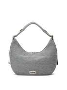 Hindbag Bianca Sac hobo porté épaule, velours ou effet laine — Hindbag — Effet laine granite — packshot 2 | Appart 17 Bruxelles