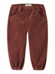 NMFONELLAS Pantalon ample en velours côtelé fille — Lil' Atelier — Mahogany — vue de face | Appart 17 Bruxelles