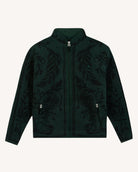 SENONCHE Veste polaire double face à motif jacquard placé — FAGUO — Vert foncé — packshot 8 | Appart 17 Bruxelles