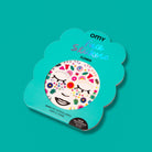 85 stickers visage fluo repositionnables, dès 3 ans — OMY — Flower — packshot | Appart 17 Bruxelles