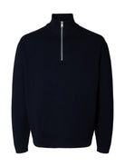 SLMTELLER Pull col montant demi-zip — Sky Captain — Selected