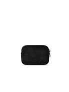 Hindbag Lili Porte-monnaie zippé, velours, tartan ou effet laine — Hindbag — Velours noir — packshot, vue de dos 2 | Appart 17 Bruxelles