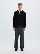SLMTELLER Polo demi-zip en maille — Sky Captain — vue 6