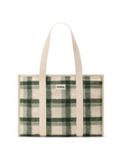 Hindbag Oscar Sac cabas zippé en tartan effet laine — Hindbag — Tartan vert — packshot 3 | Appart 17 Bruxelles
