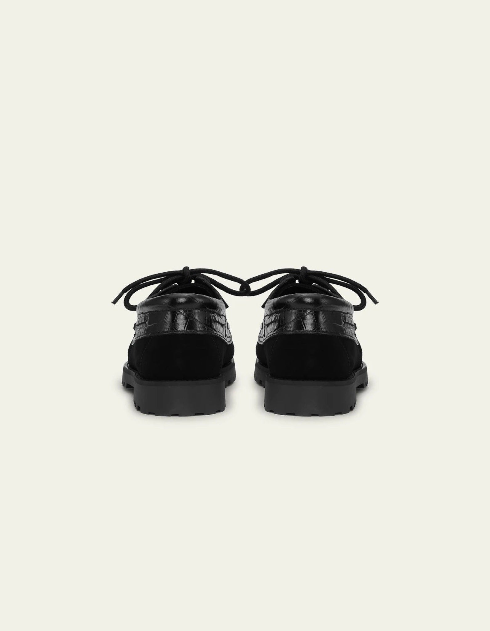 Croco Mix Chaussures bateau — Noir — vue 2