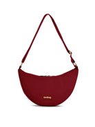 Hindbag Andrea Sac banane demi-lune en coton bio — Hindbag — Bordeaux — packshot 3 | Appart 17 Bruxelles