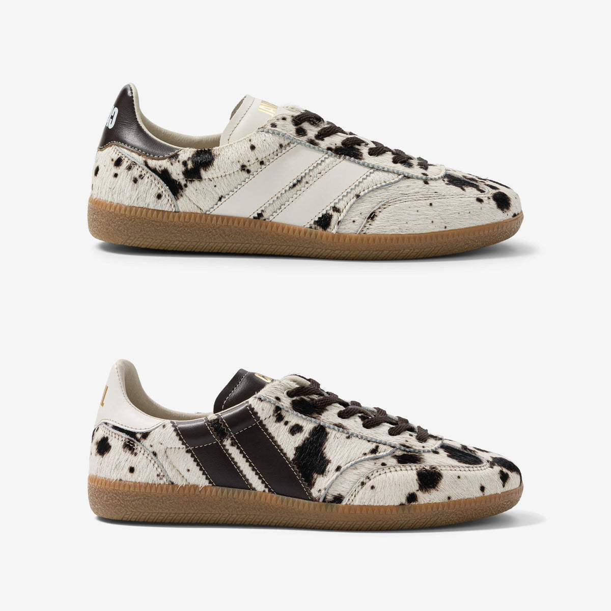 CAVAL Pulse West Call Baskets asymétriques en cuir effet poulain imprimé vache — CAVAL — West Call — la paire 2 | Appart 17 Bruxelles