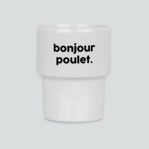 Gobelet « Bonjour poulet » — Félicie Aussi — Bonjour poulet — photo produit | Appart 17 Bruxelles
