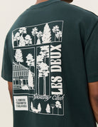 Woods Heavyweight T-shirt épais imprimé forêt — Les Deux — Darkest Spruce Green — détail 3 | Appart 17 Bruxelles