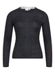 VIELIANNE Top manches longues col rond en maille côtelée fine — VILA — Black Beauty — packshot | Appart 17 Bruxelles