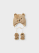 NBNMATUTA Ensemble bonnet ourson et moufles en teddy — name it — Pure Cashmere — autre vue 3 | Appart 17 Bruxelles