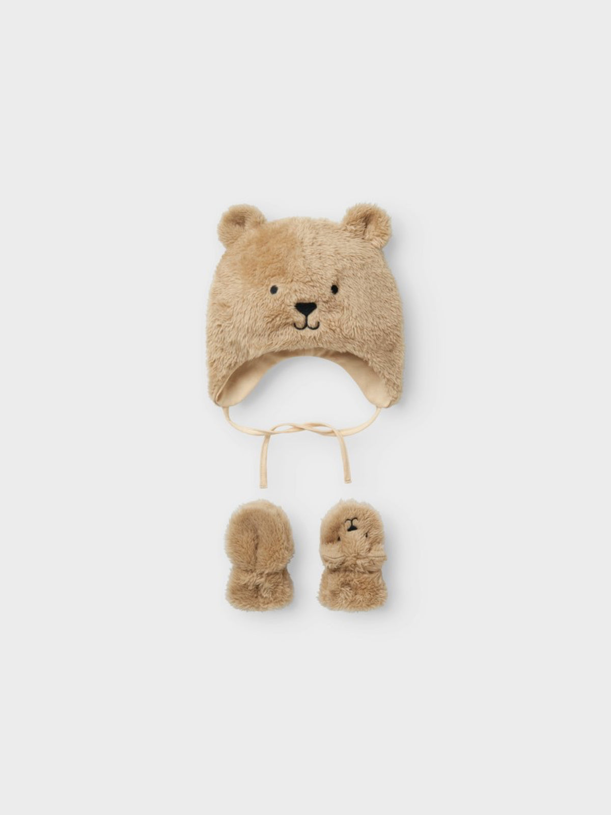 NBNMATUTA Ensemble bonnet ourson et moufles en teddy — name it — Pure Cashmere — autre vue 3 | Appart 17 Bruxelles