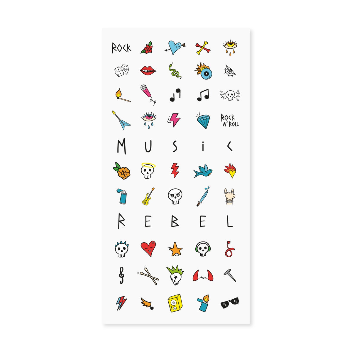 55 stickers pour ongles, Rock ou Années 70 — Nailmatic — Rock — autre vue 2 | Appart 17 Bruxelles