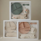 Coffret repas bébé en silicone — Mushie — Bees — mise en situation 3 | Appart 17 Bruxelles