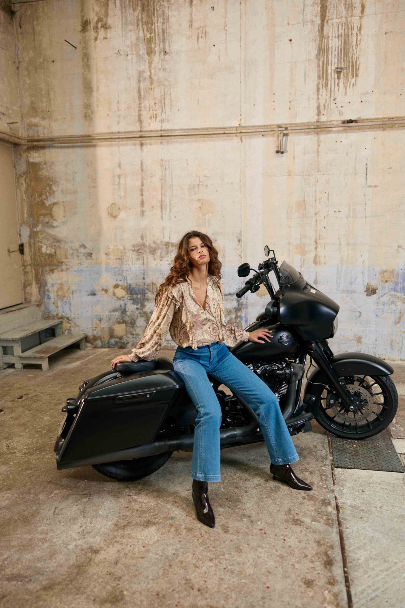 Jean flare Sonnya taille haute — Stone — vue 6