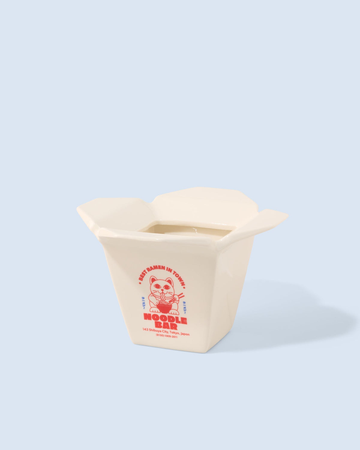 Fluid Market Cache-pot / Vase Ramen boîte à emporter en céramique — Fluid Market — Blanc — packshot | Appart 17 Bruxelles