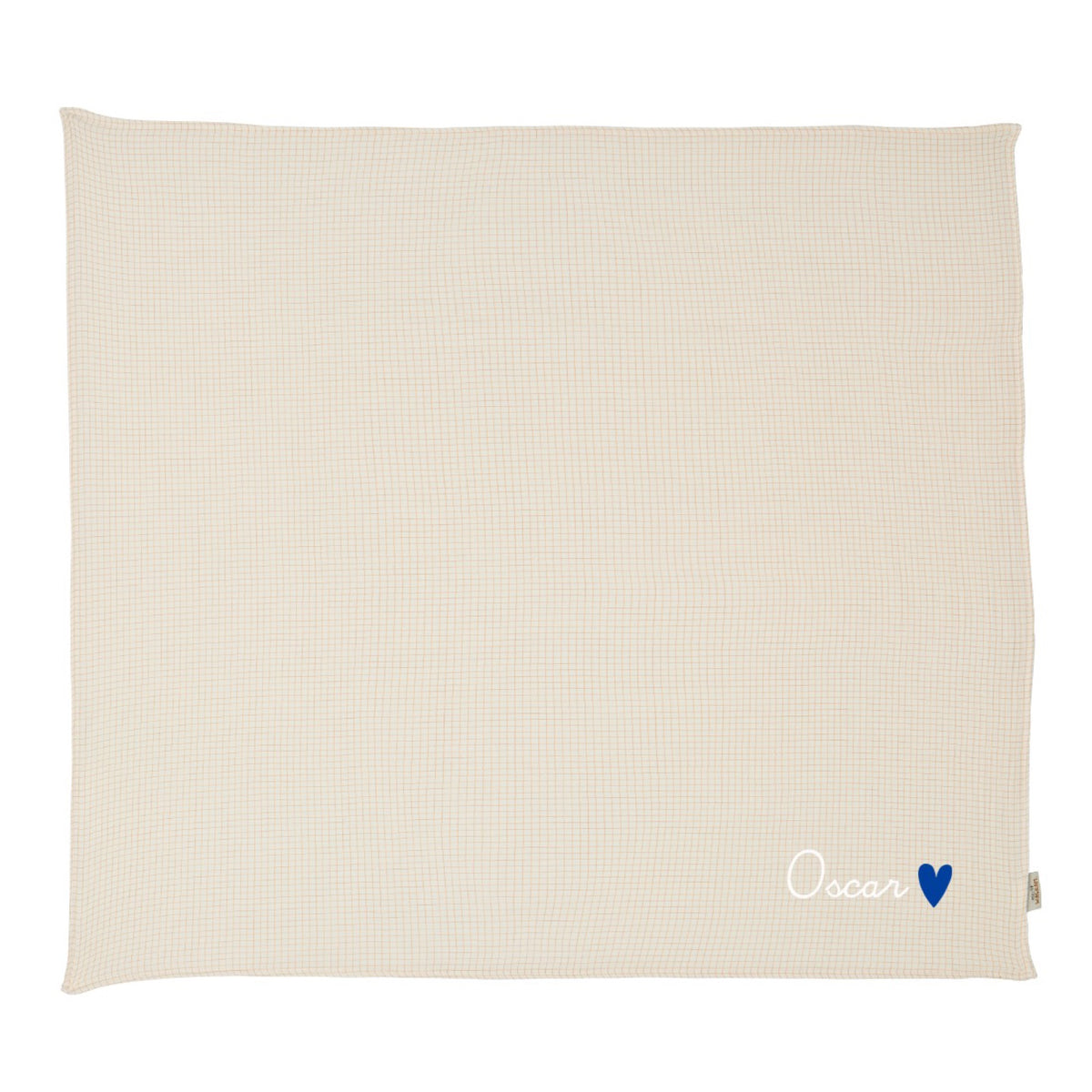 Lange en gaze de coton 105 × 105 cm — Atelier Wagram — Petits carreaux — autre vue 5 | Appart 17 Bruxelles