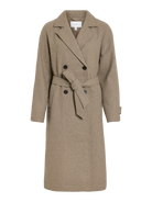 VILA VIWOLLIE Manteau long ceinturé en laine mélangée — vue 2