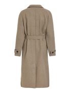VILA VIWOLLIE Manteau long ceinturé en laine mélangée — vue 3