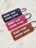 BABY ONE MORE WINE Porte-clés à paillettes Plus de Love: Rose champagne