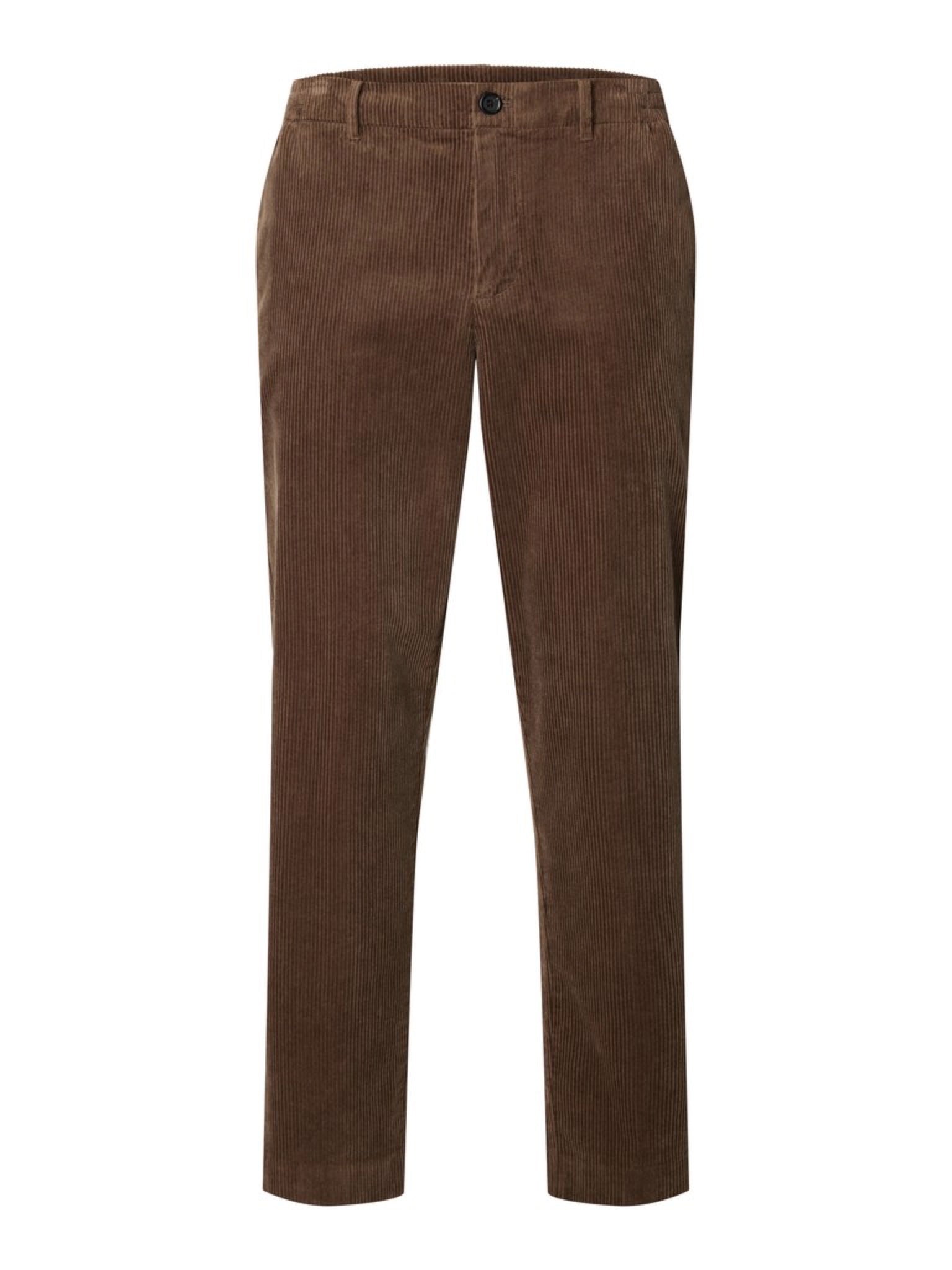 SLM190-REG Pantalon en velours côtelé — Chocolate Chip