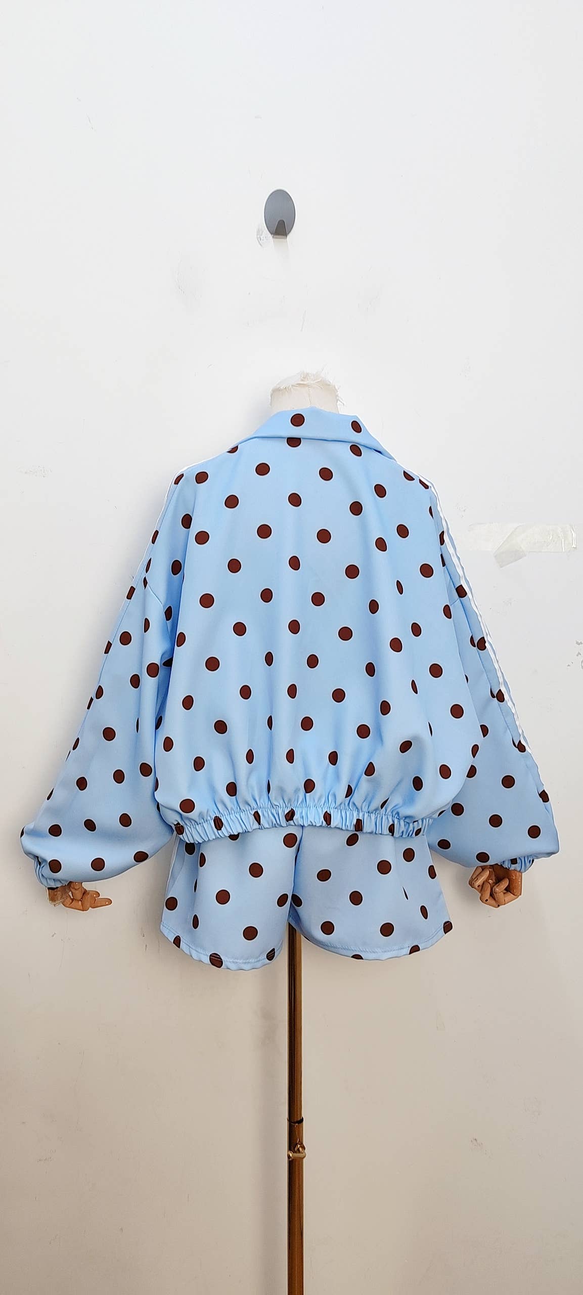 Ensemble veste et short à pois — Bleu ciel — vue 4 | Appart 17