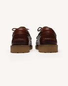 LARCH Chaussures bateau en cuir — Marron — vue 4