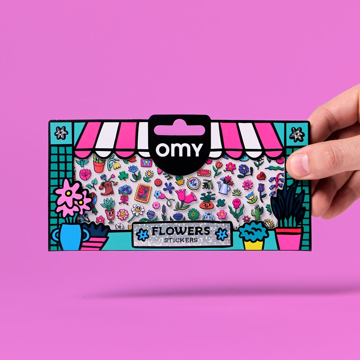 Fabulous Stickers Boutique, environ 100 stickers vinyle — OMY — Flowers — packshot | Appart 17 Bruxelles