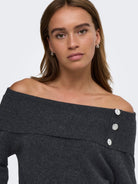 JDY ALIANA Pull en maille épaules dénudées — vue 2