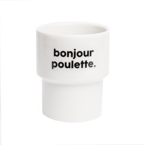 Gobelet « Bonjour poulette » — Félicie Aussi — Bonjour poulette — photo produit | Appart 17 Bruxelles