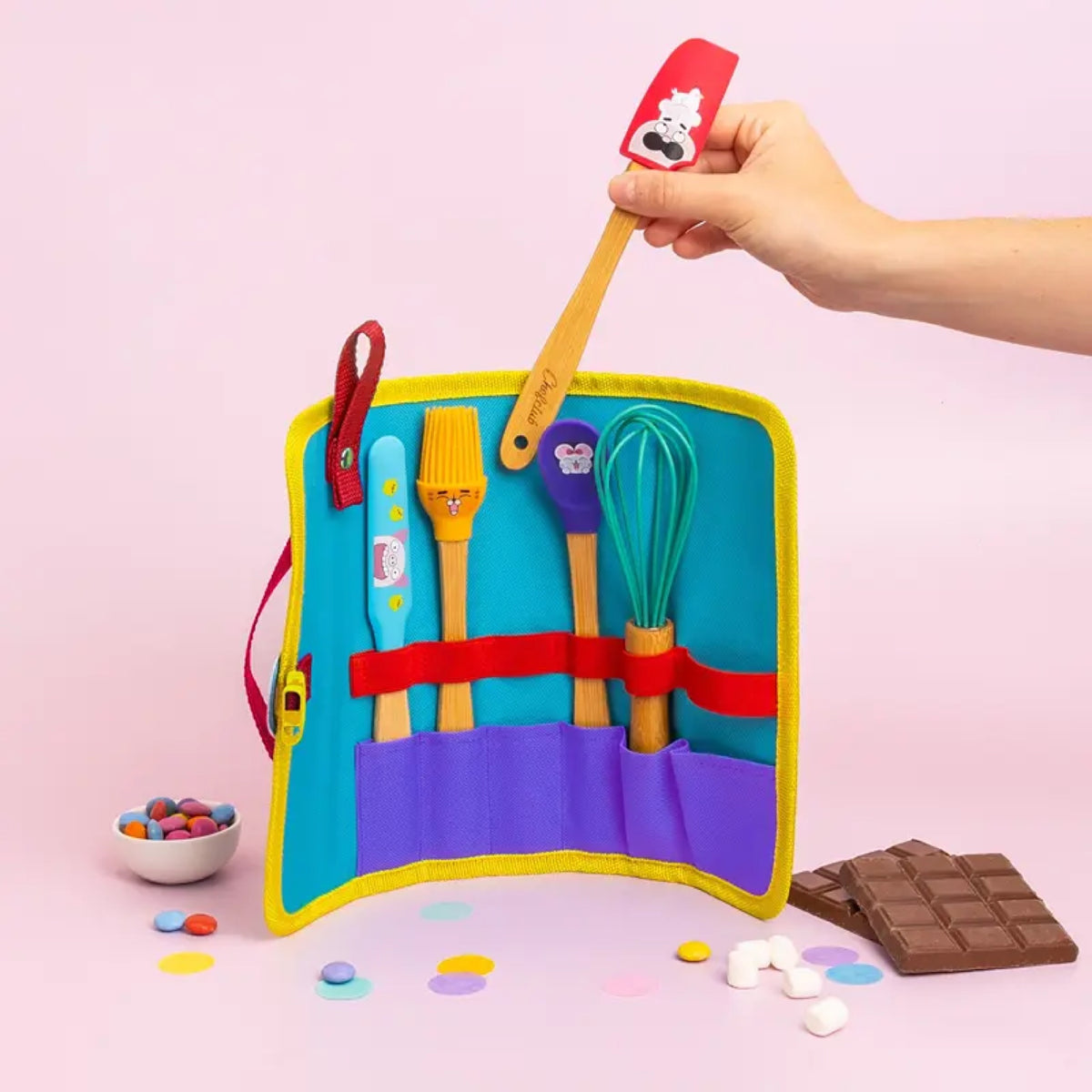 Trousse de cuisine et ses 5 ustensiles enfant — Chefclub Kids — Trousse & ustensiles — autre vue 2 | Appart 17 Bruxelles