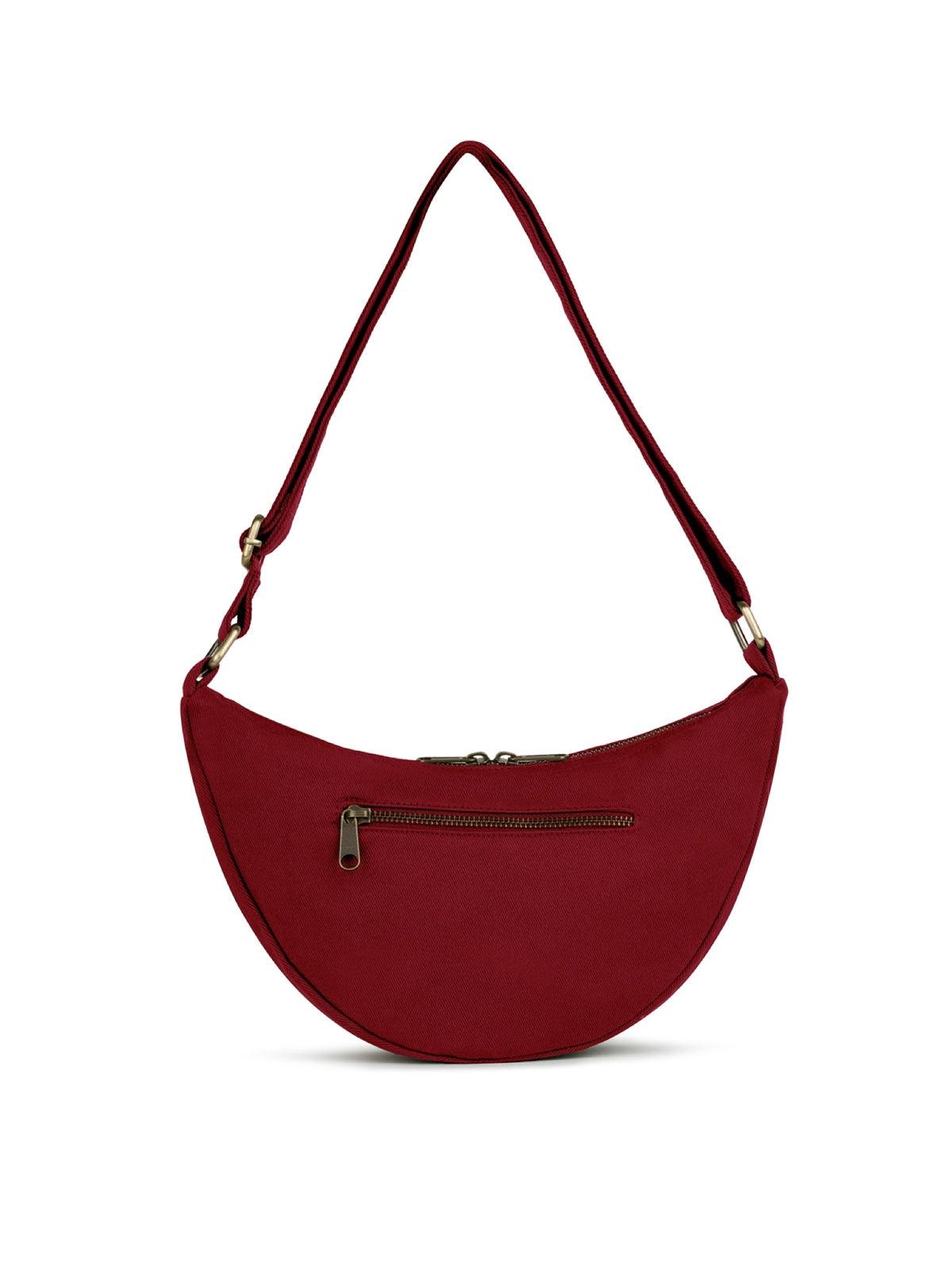 Hindbag Andrea Sac banane demi-lune en coton bio — Hindbag — Bordeaux — packshot, vue 2 4 | Appart 17 Bruxelles