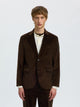SLMREG-ENZO Blazer en velours côtelé de coton bio — Selected Homme — Delicioso — porté, de face | Appart 17 Bruxelles