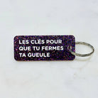 LES CLÉS POUR *** Porte-clés à paillettes Plus de Love: Noir — Appart 17 Bruxelles