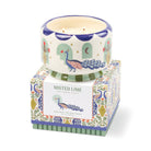 Paddywax A Dopo Peacock Bougie parfumée céramique peinte à la main 680 g — Paddywax — Misted Lime — packshot | Appart 17 Bruxelles