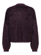 JDYEIRA Cardigan court en maille bouclette boutonné — JDY — Plum Perfect — packshot dos 2 | Appart 17 Bruxelles