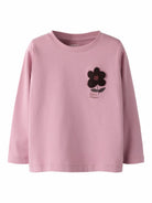 NMFNODANA T-shirt à fleur brodée fille — name it — Lilas — vue de face | Appart 17 Bruxelles