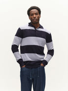 GABworren Polo rayé en laine — Navy Stripe — vue 2