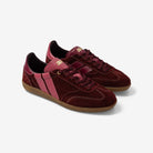 CAVAL Pulse Burgundy Crush Baskets asymétriques en cuir velours bordeaux — CAVAL — Burgundy Crush — vue de profil 4 | Appart 17 Bruxelles