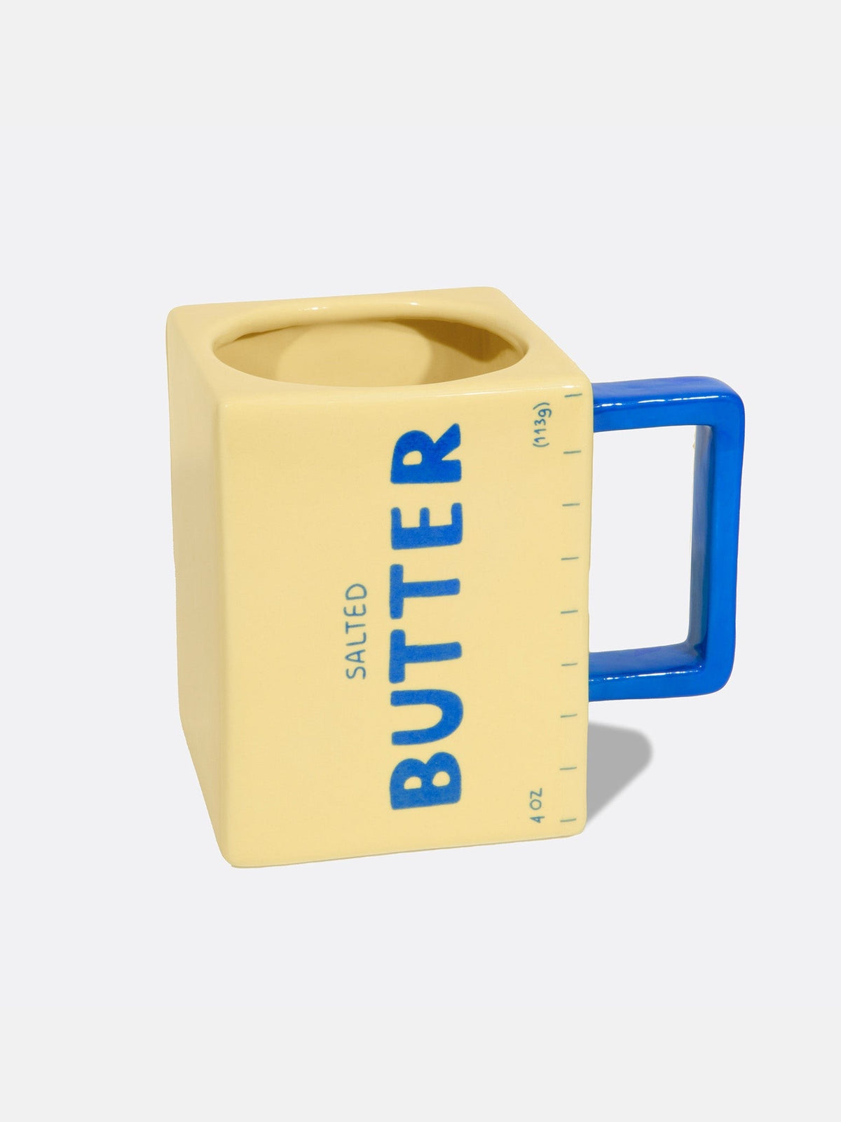 Mug 3D plaquette de beurre en céramique — DOIY — Jaune beurre — packshot 2 | Appart 17 Bruxelles