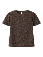 NMFLINNA T-shirt léopard fille — name it — Chocolate Brown — vue de face | Appart 17 Bruxelles