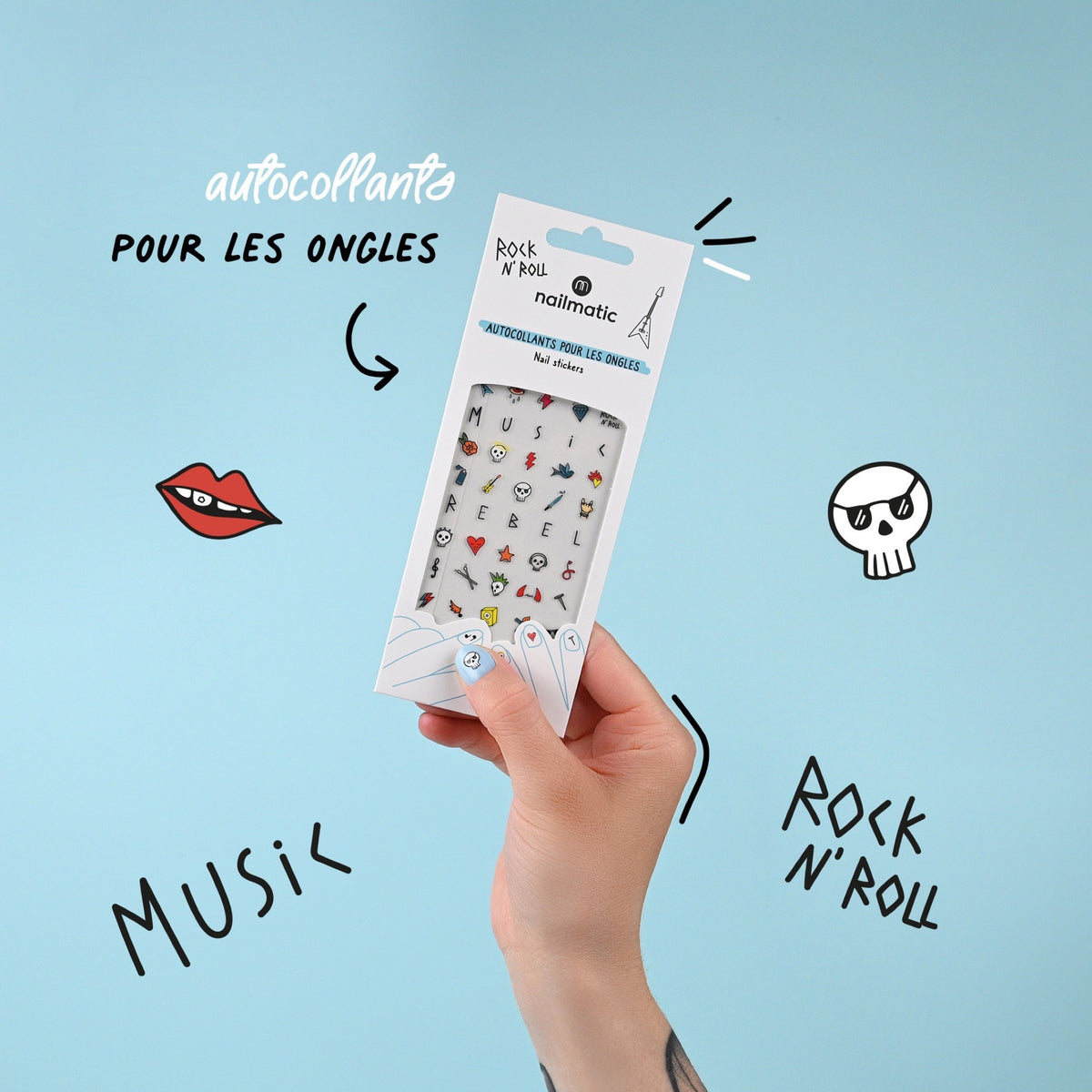 55 stickers pour ongles, Rock ou Années 70 — Nailmatic — Rock — autre vue 3 | Appart 17 Bruxelles
