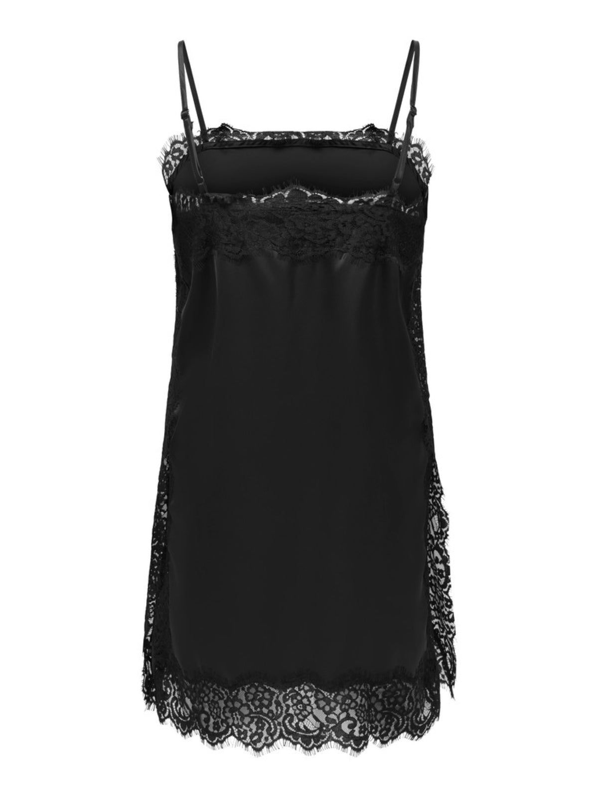 JDYALANA Caraco long satiné à bordures dentelle — JDY — Black — packshot dos 7 | Appart 17 Bruxelles