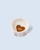 Fluid Market Gamelle pour chat Paws en céramique — Fluid Market — Blanc & marron — packshot | Appart 17 Bruxelles