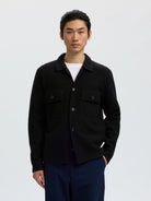 SLMNEALY Cardigan workwear en laine — Noir — vue 2