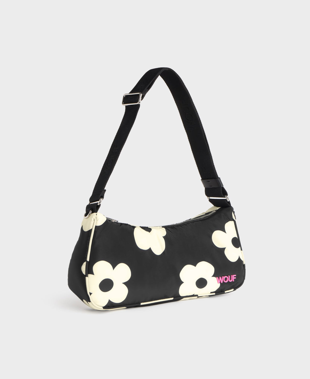 NIGHT DAISY Sac porté épaule en polyester recyclé — Wouf — Night Daisy — packshot, vue de côté 4 | Appart 17 Bruxelles